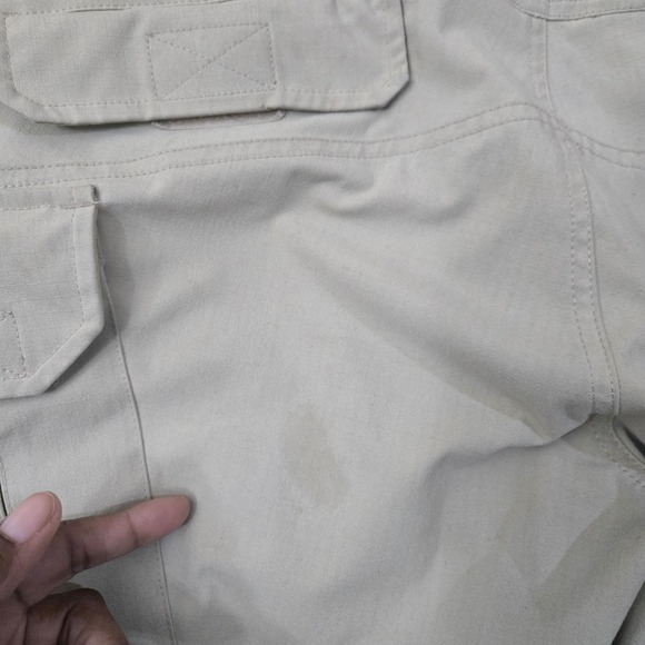 Under Armour Pants Mens 36x32 Khaki Storm Cargo Ripstop Water Resistant Thrashed - Picture 4 of 16